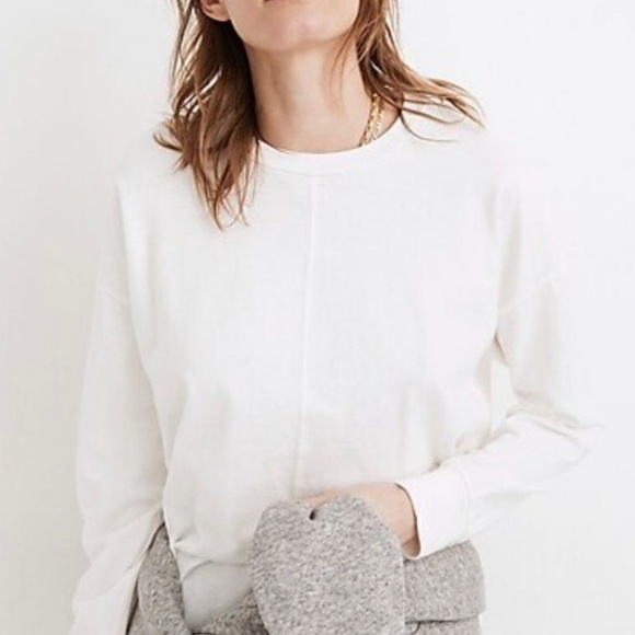 Madewell Women's Top Size M Long Sleeve 100% Cotton Ivory Color Casual - Picture 1 of 10